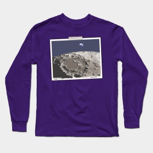 Earthrise From A Lunar Landscape Long Sleeve T-Shirt